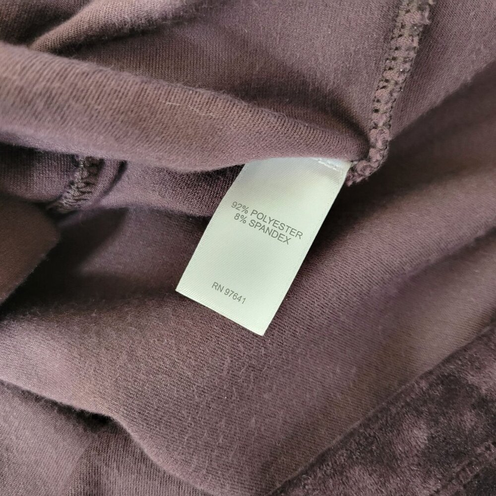 Pure Jill Purple Velour Cowl Neck Pullover Tunic Top Size Medium - Picture 4 of 4